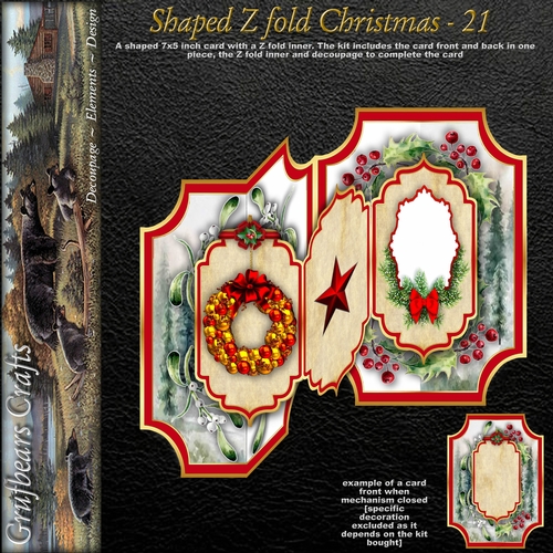 Shaped Z fold Christmas - 21
