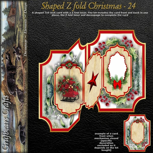 Shaped Z fold Christmas - 24