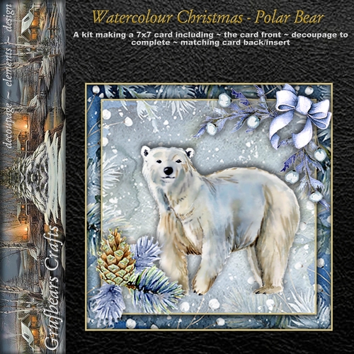 Watercolour Christmas - Polar Bear