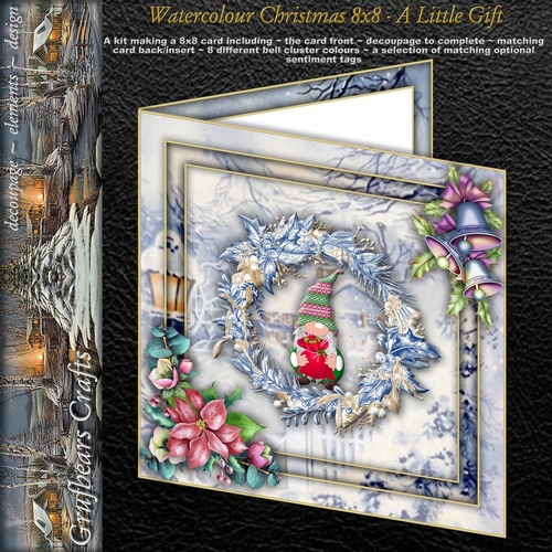 Watercolour Christmas 8x8 - A Little Gift