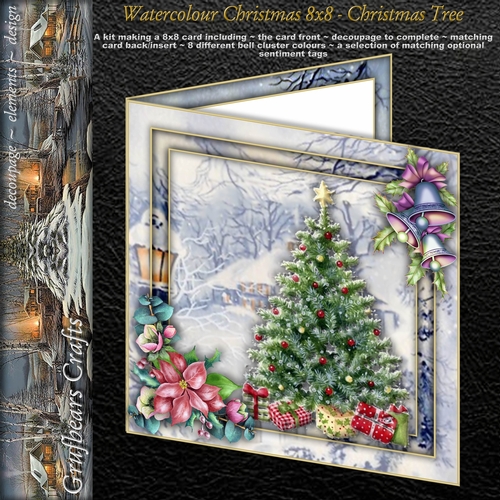 Watercolour Christmas 8x8 - Christmas Tree