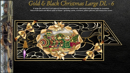 Gold & Black Christmas Large DL - 6