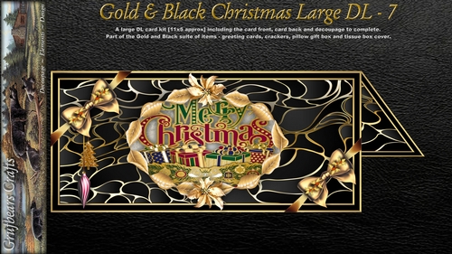 Gold & Black Christmas Large DL - 7