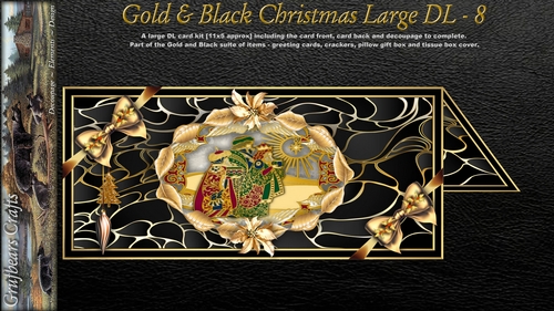 Gold & Black Christmas Large DL - 8