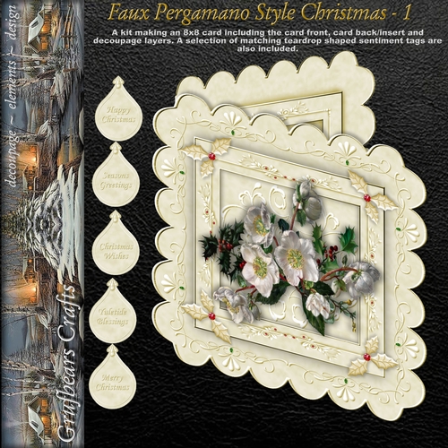 Faux Pergamano Style Christmas - 1