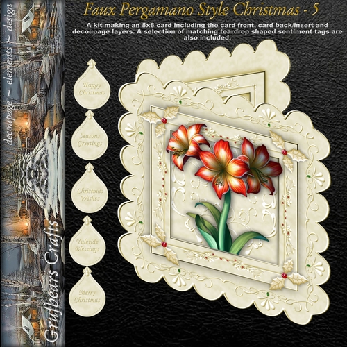 Faux Pergamano Style Christmas - 5