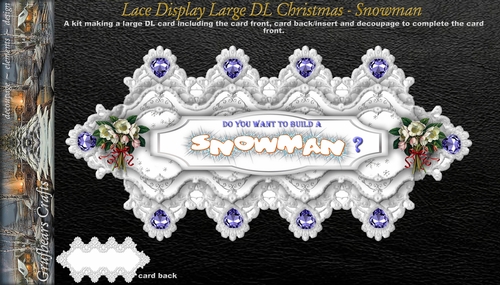 Lace Display Large DL Christmas - Snowman