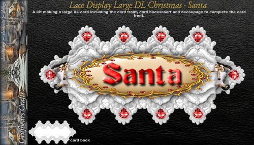 Lace Display Large DL Christmas - Santa