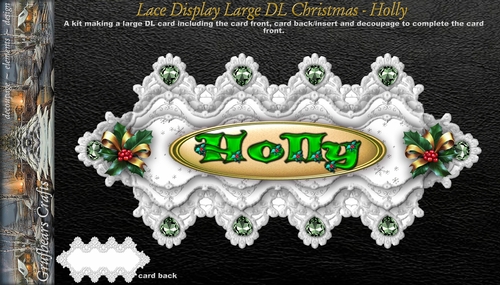 Lace Display Large DL Christmas - Holly
