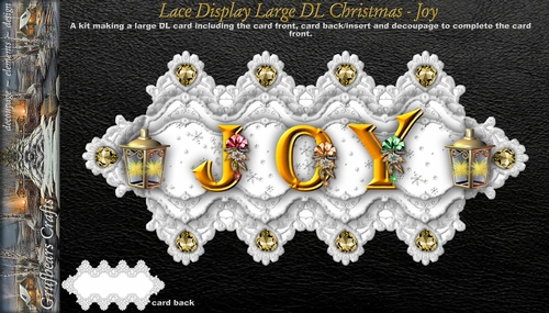 Lace Display Large DL Christmas - Joy 