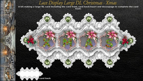 Lace Display Large DL Christmas - Xmas