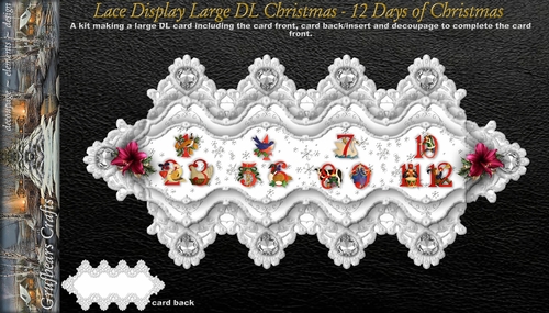Lace Display Large DL Christmas - 12 Days of Christmas
