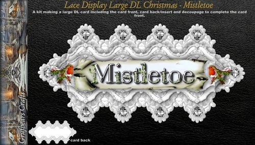 Lace Display Large DL Christmas - Mistletoe