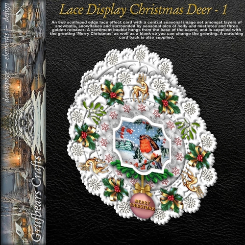 Lace Display Christmas Deer - 1