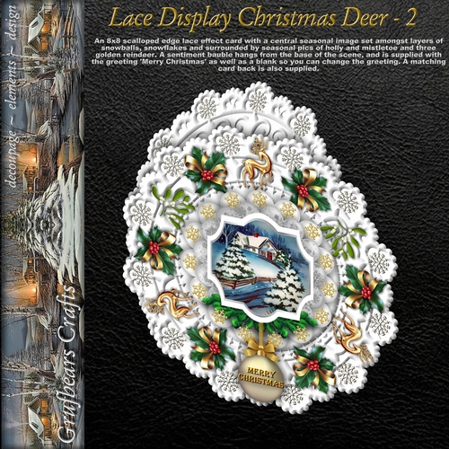 Lace Display Christmas Deer - 2