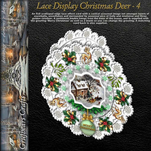 Lace Display Christmas Deer - 4