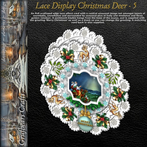 Lace Display Christmas Deer - 5