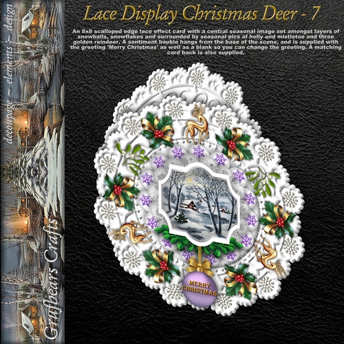 Lace Display Christmas Deer - 7