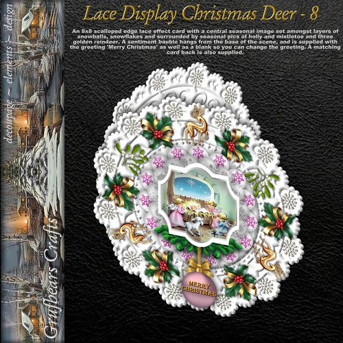 Lace Display Christmas Deer - 8