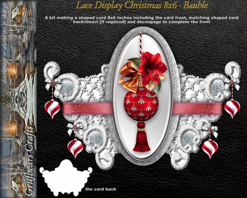 Lace Display Christmas 8x6 - Bauble