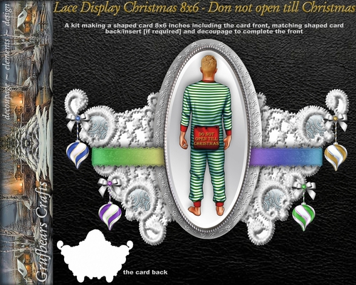 Lace Display Christmas 8x6 - Do not open till Christmas