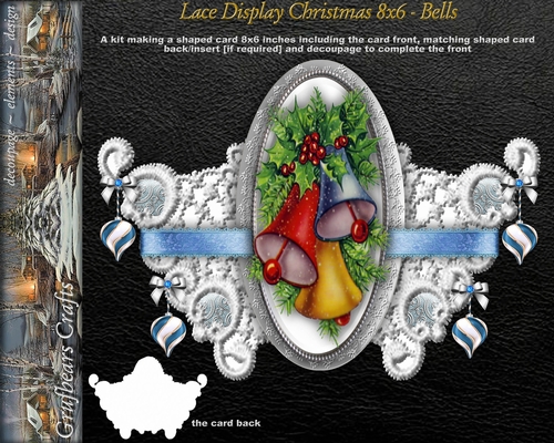 Lace Display Christmas 8x6 - Bells