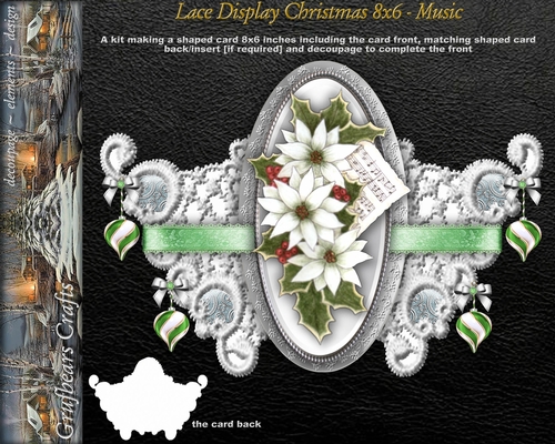 Lace Display Christmas 8x6 - Music