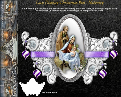 Lace Display Christmas 8x6 - Nativity