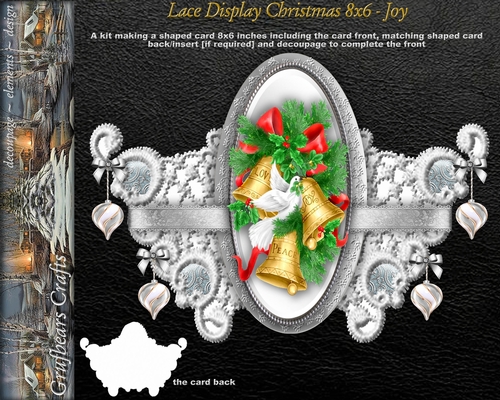 Lace Display Christmas 8x6 - Joy