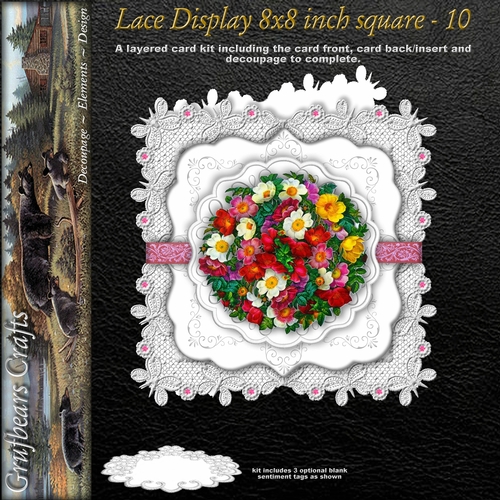 Lace Display 8x8 square - 10
