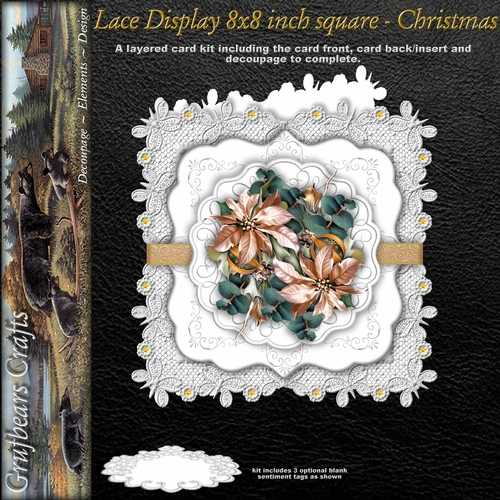 Lace Display 8x8 square - Christmas