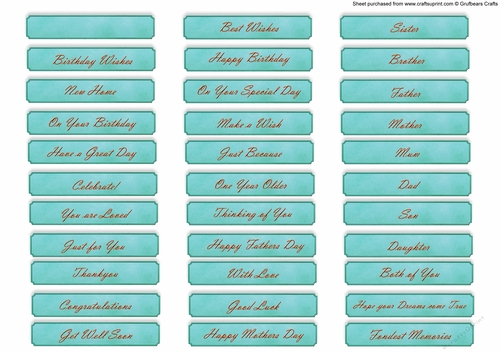 Celebration Tags D