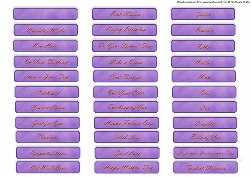 Celebration Tags F