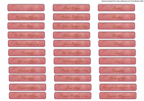Celebration Tags H
