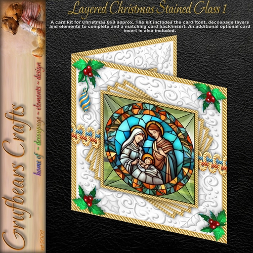 Layered Christmas Stained Glass 1