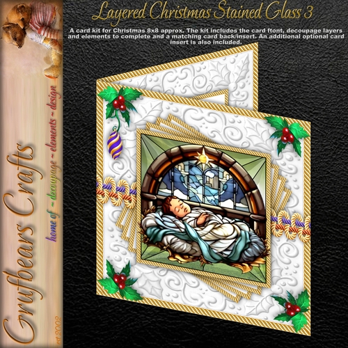 Layered Christmas Stained Glass 3