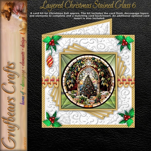 Layered Christmas Stained Glass 6
