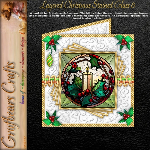 Layered Christmas Stained Glass 8
