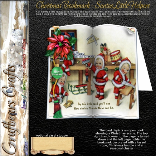 Christmas Bookmark - Santas Little Helpers