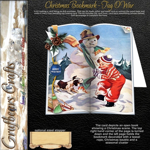 Christmas Bookmark - Tug O War