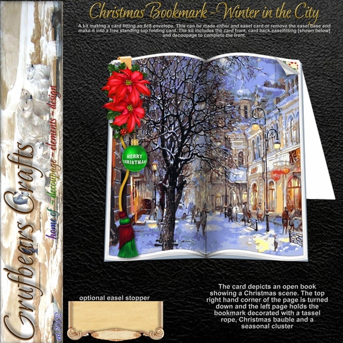 Christmas Bookmark - Winter in the City