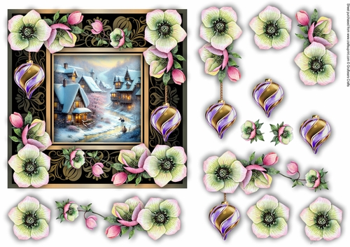 Christmas Roses Topper 6