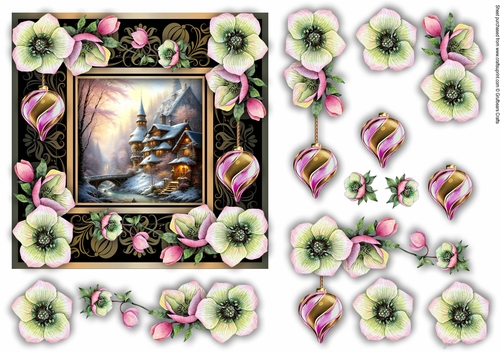 Christmas Roses Topper 7