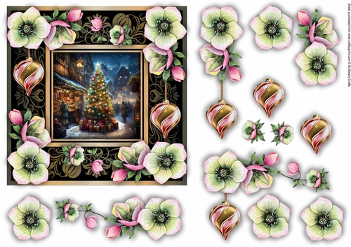 Christmas Roses Topper 8