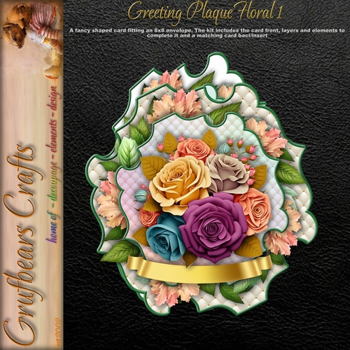 Greeting Plaque Floral 1