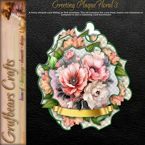 Greeting Plaque Floral 3