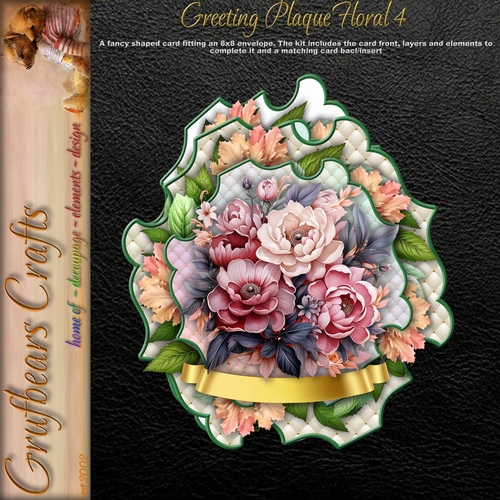 Greeting Plaque Floral 4
