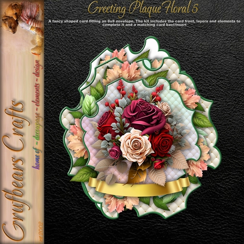 Greeting Plaque Floral 5