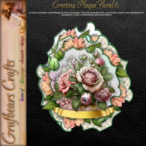 Greeting Plaque Floral 6