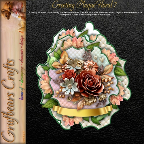 Greeting Plaque Floral 7